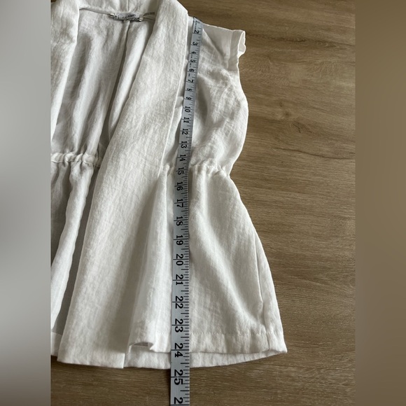 Calvin Klein Cap Sleeve Open-Front Jacket Women's Small White Solid - Picture 5 of 8